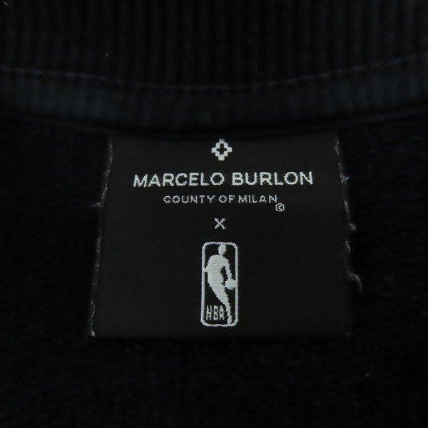 ☆MARCELO BURLON/マルセロバーロン CHICAGO BULLS NBA トレーナー ネイビー/XL /060_画像3