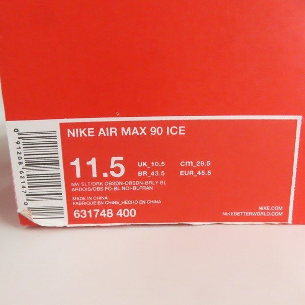【未使用】NIKE/ナイキ AIR MAX 90 ICE 631748-400/29.5 /080_画像10