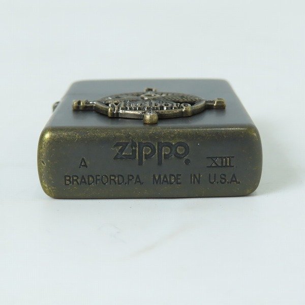 ZIPPO/ジッポー Marlboro ADVENTURE TEAM マルボロ コンパス メタル貼り 古美仕上げ 1997年製 /LPL_画像4