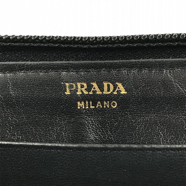 PRADA/プラダ キルティング ラウンドファスナー長財布 /LPL_画像6