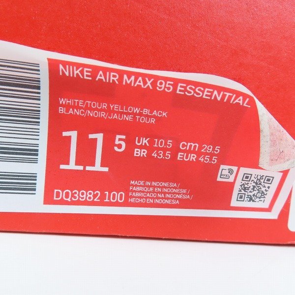 NIKE/ナイキ AIR MAX 95 ESSENTIAL Tour Yellow エアマックス95 エッセンシャル DQ3982-100 29.5 /080_画像9