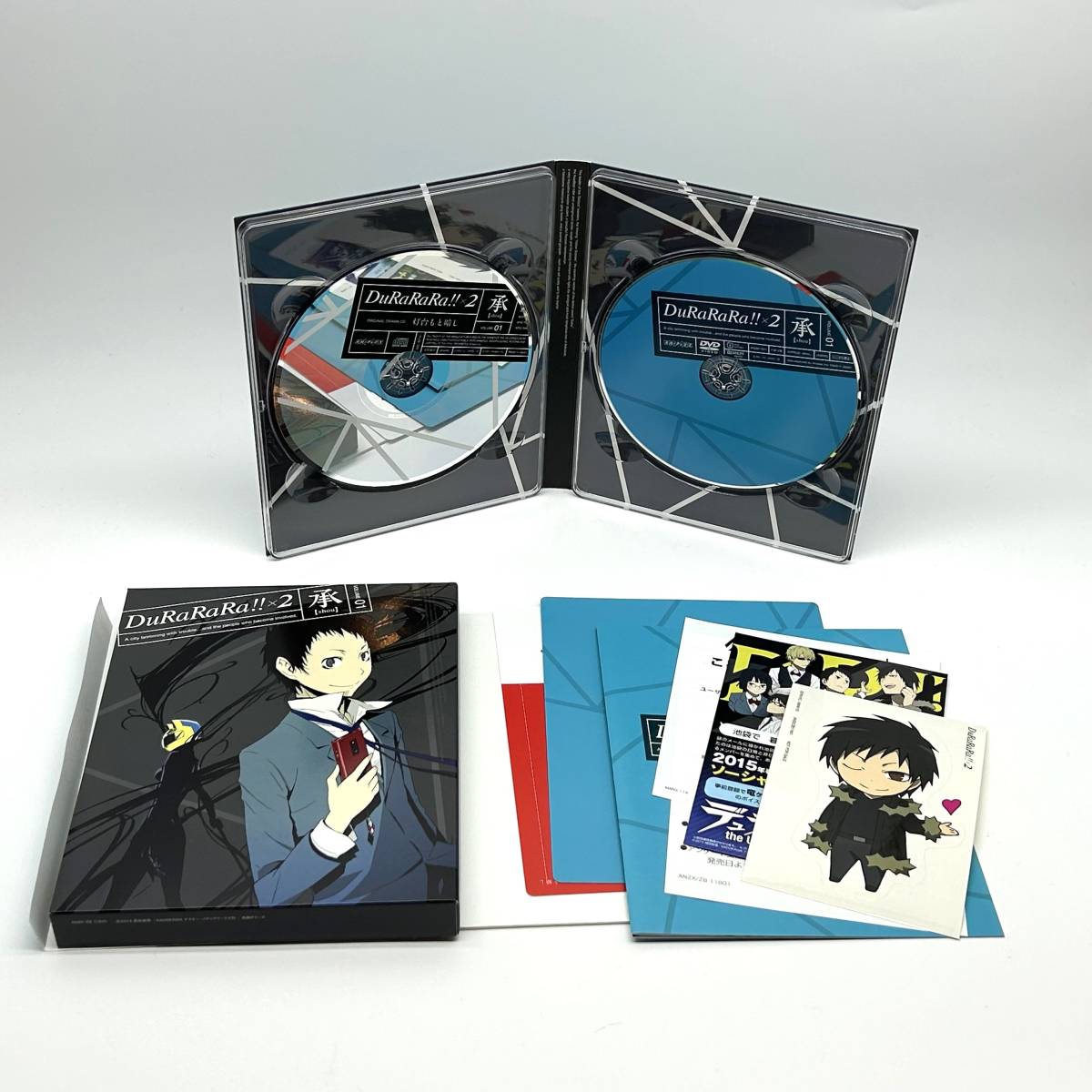 tu019 DVD デュラララ!!×2 承 完全生産限定版BOX付き 全6巻セット アニメ ※中古_画像3