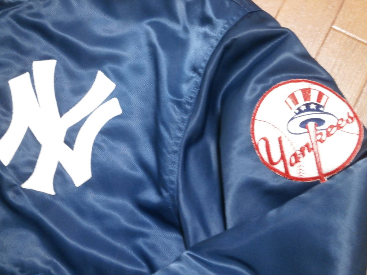  стартер STARTERyan Keith нейлон куртка L * MLB New York yan Keith темно-синий стеганый 