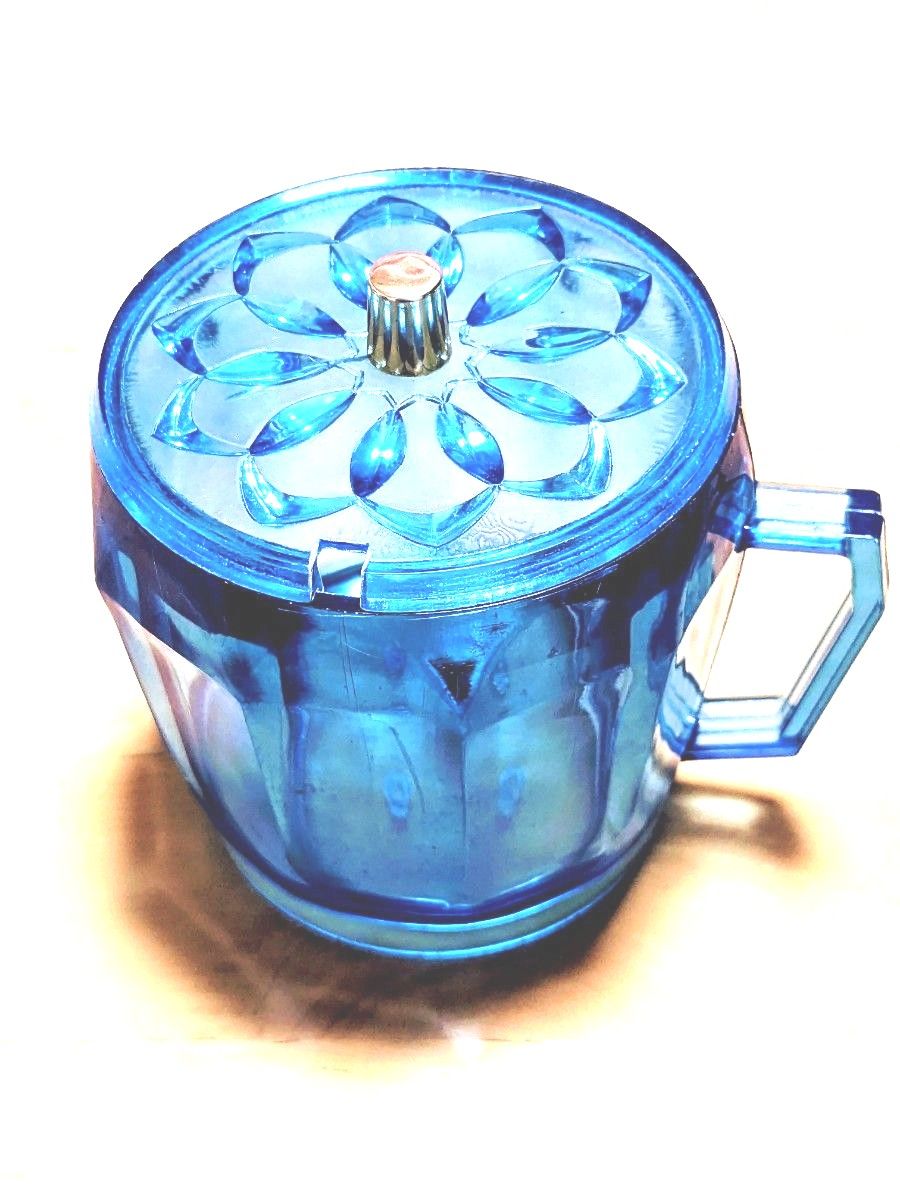 昭和レトロ シュガーポット 花 ブルー プラスチック|Yahoo 昭和レトロ シュガーポット 花 ブルー プラスチック|Yahoo