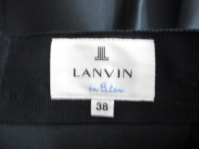 優良品 ランバン LANVIN スカート 38 黒 ブラック レディース_画像3