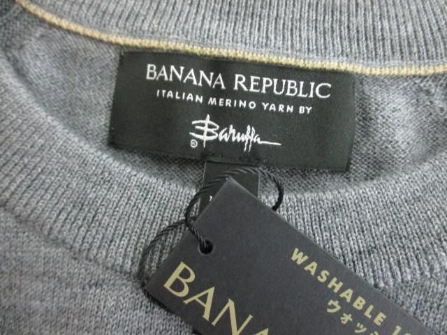 未使用 バナナリパブリック BANANA REPUBLIC ニット セーター タグ付き 2点 XL グレー ブラック メンズ_画像4