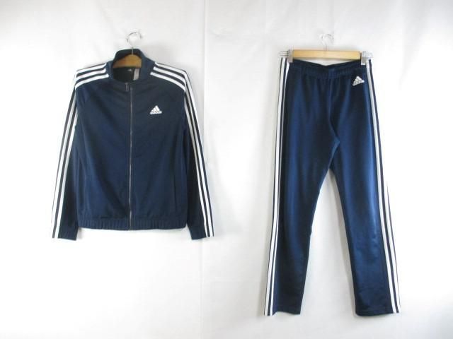 中古 アディダス adidas セットアップ ジャージ 上下セット 3点 M OT レディース_画像1