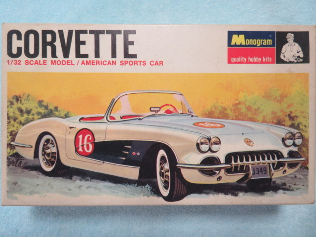 プラモデル 1/32 Monogram PC167 - Corvette Sports Car_画像1