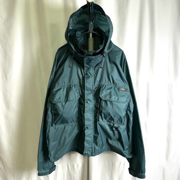 90s ORVIS nylon fishing jacket XL green wide hunting Safari Orbis 80s old clothes Old Vintage 