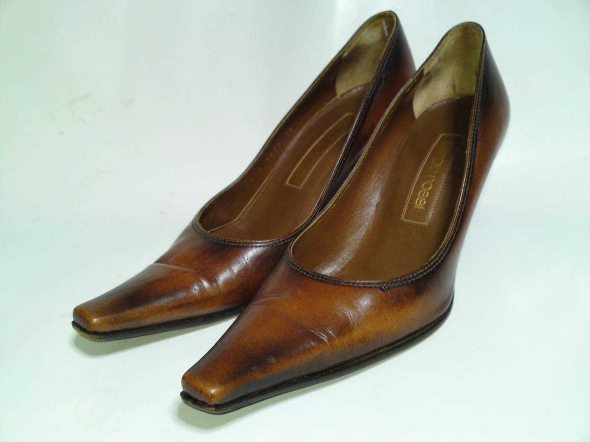 sergio rossi original leather Italy made leather high heel pumps 