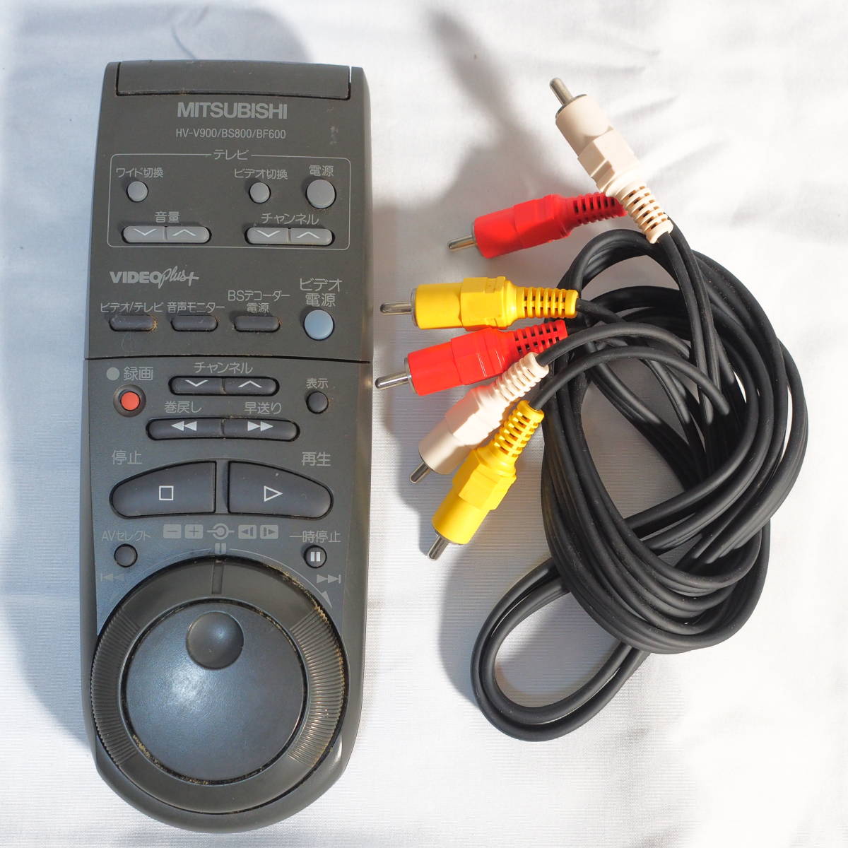 MITSUBISHI ビデオデッキ HV-BF600 1994年製+接続アクセサリーなどおまとめ 稼動品/100サイズ_画像7