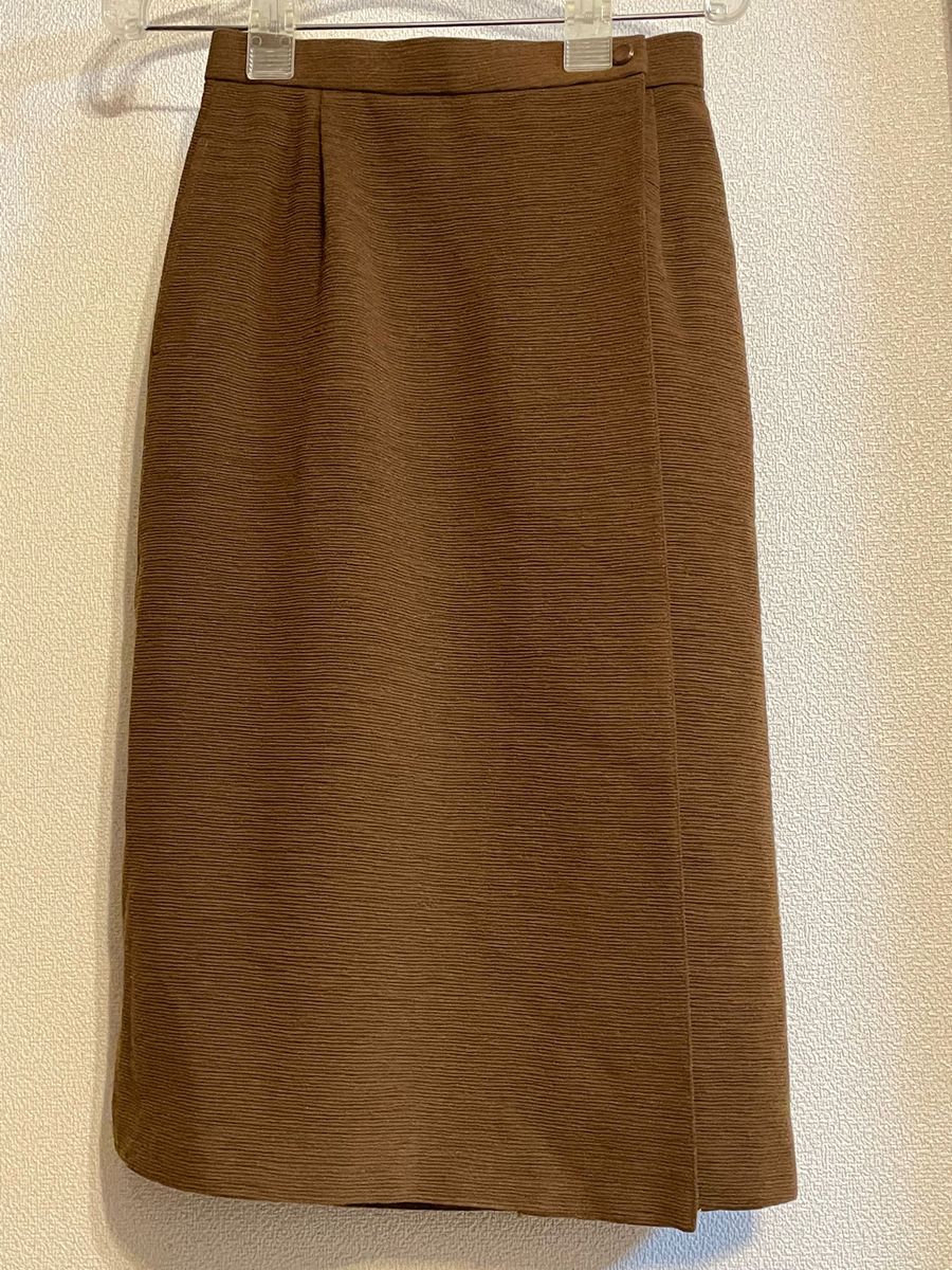 MOKA JUNIOR  巻きスカート　ラップスカート　ウエスト60 裏地有り　ウール100%  おとなしめ上品　上質　美品