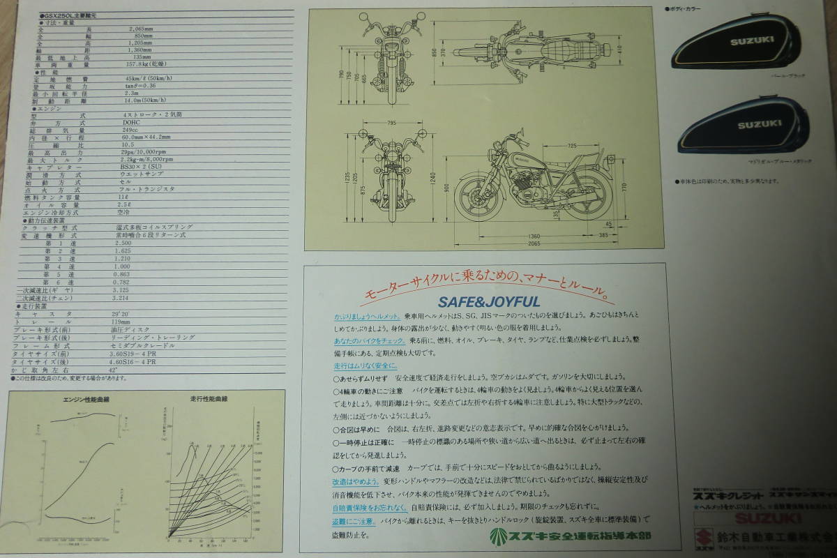 GSX250L カタログ (　スズキ　 旧車 _画像6