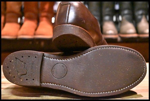 【9.5D 良品 12年】レッドウィング 8050 フォアマン オックスフォード 茶 チョコレート クローム 短靴 編み上げ ブーツ HOPESMORE_画像3