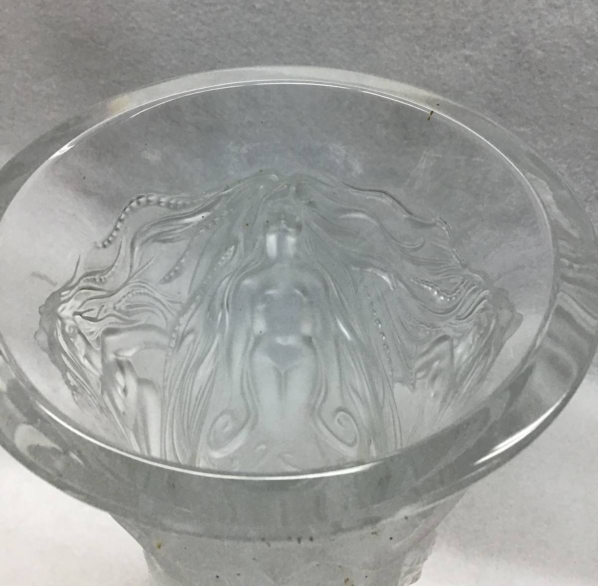 1円スタート LALIQUE ラリック 花瓶 バッカスの巫女 ガラス製 インテリア 花器 箱付き_画像5