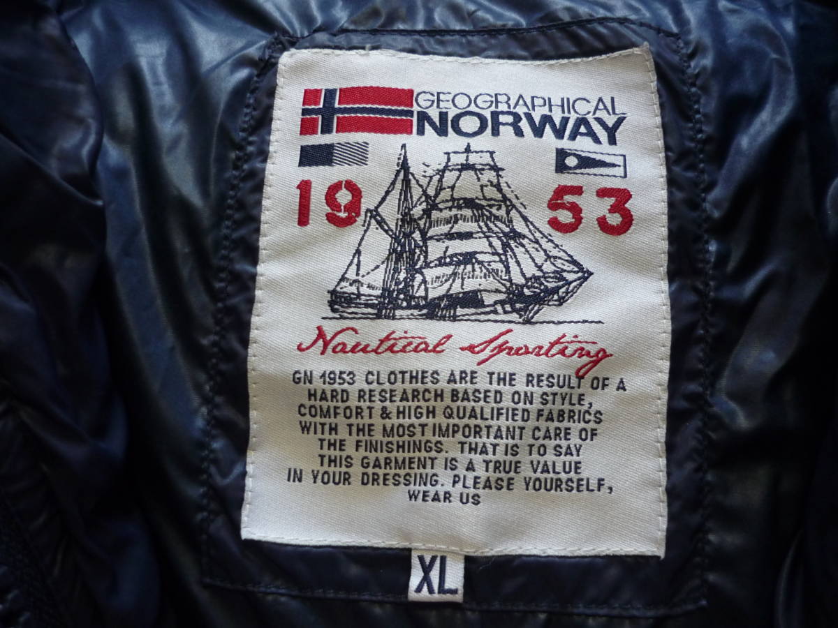 GEOGRAPHICAL NORWAY　ジオグラフィカルノルウェー　中綿ジャケット　サイズXL_画像7