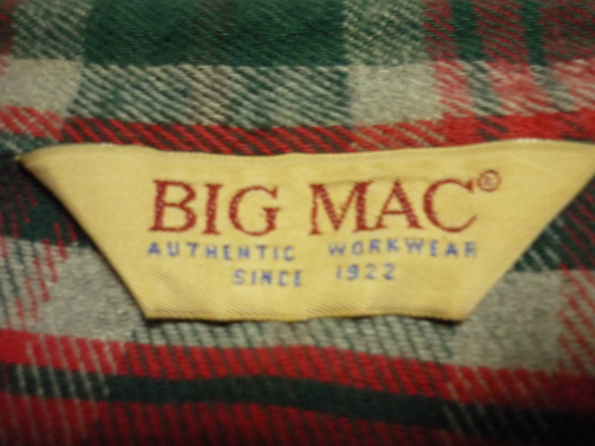 80s　USA製　BIG MAC　ビッグマック　チェックネルシャツ　サイズXL_画像5