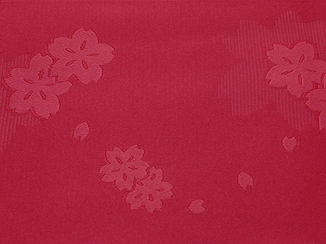 女性用浴衣帯　ゆかた単衣帯　日本製　洗える浴衣帯　クリックポスト便送料無料　赤色の帯　E3658-13_画像2