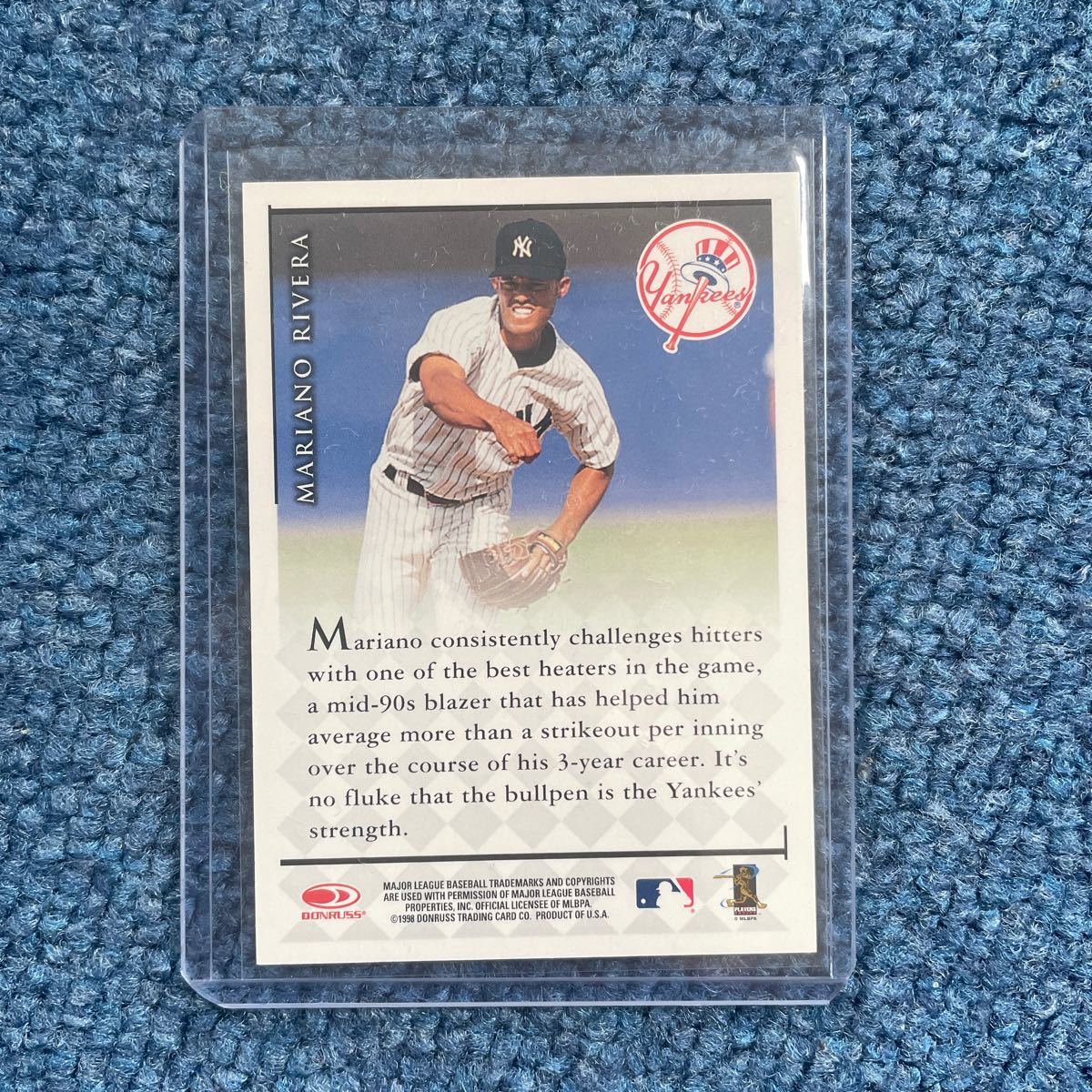 【直筆サインカード】Mariano Rivera auto DONRUSS Signature ニューヨーク ヤンキース マリアーノ リベラ 1998 赤版 SP 直書きの画像2