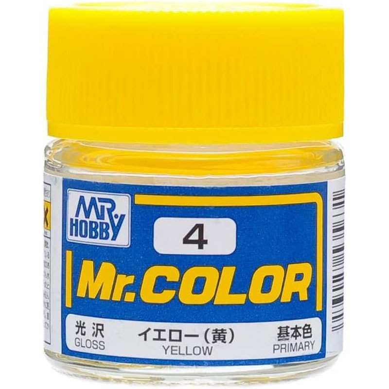 GSIクレオス 模型用塗料 Mr.ホビー Mr.カラー C4 イエロー 黄 光沢 10ml_画像1