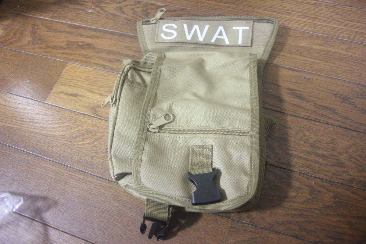 SWAT 2WAYウエストバック カーキ 腰用ポーチ タクティカルマガジンポーチ 弾倉ポーチ☆#4_画像1