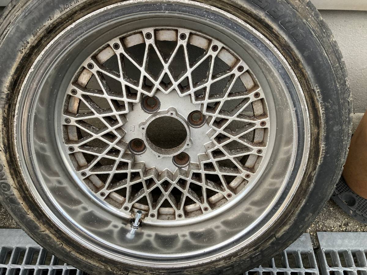 SSRフォーミュラメッシュ typeA 15インチ 7.5JJ -5? 114.3 4穴 195/55/R15 AE86 KP61 スピードスター スペアタイヤ 公道走行不可_画像1