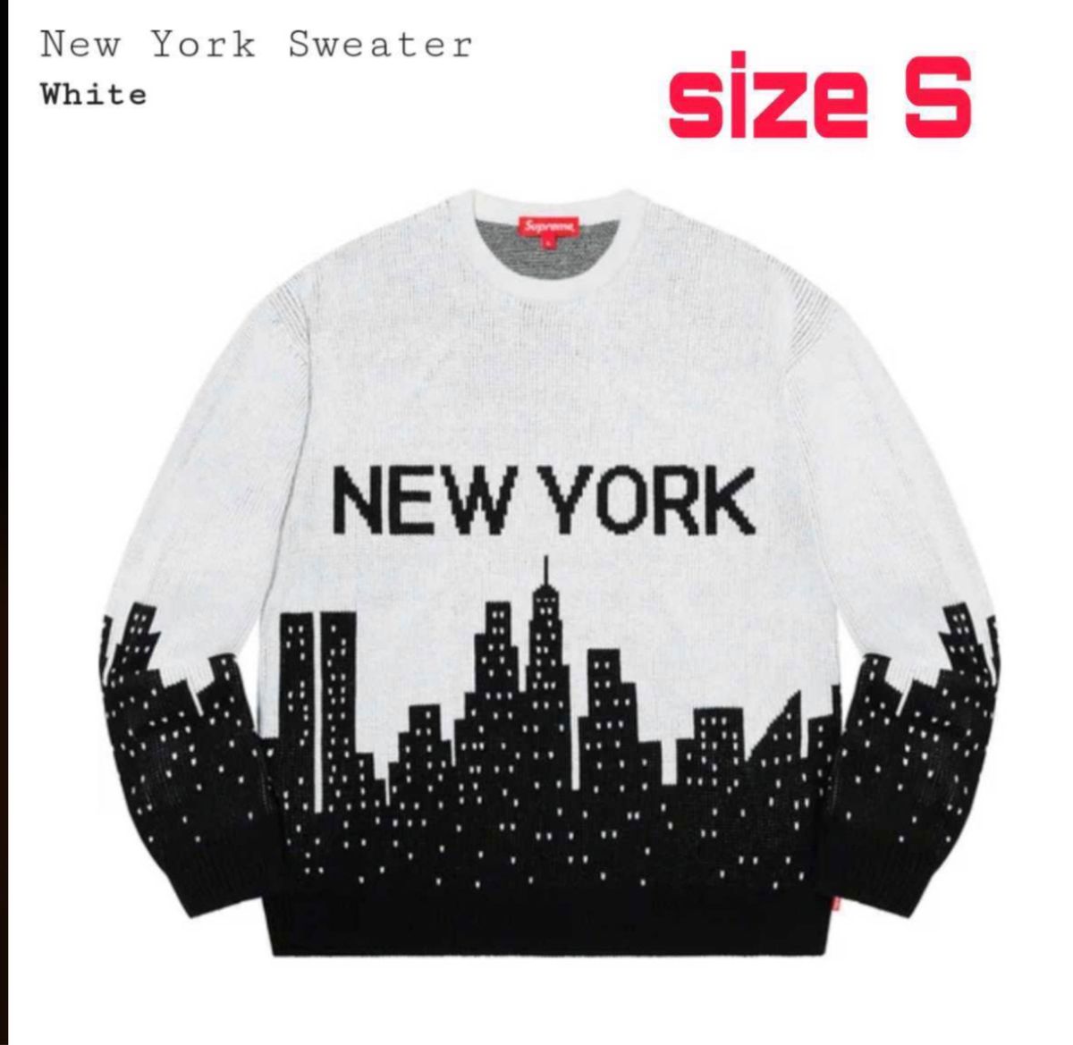 Supreme NEW YORK Sweater Sサイズ シュプリーム ボックスロゴ アーチロゴ ニューヨーク セーター 
