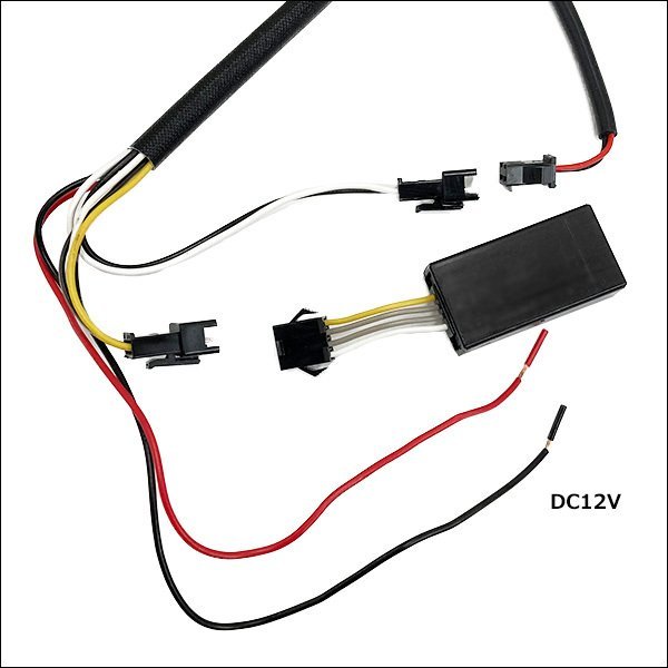 バイク グリップヒーター (E2) 4段階切替 エンドキャップ付 ミリバー用 12V 汎用/17_画像7