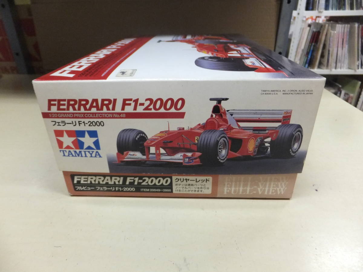 ７２　箱に退色ありタミヤ１／２０フェラーリＦ１ー２０００フルビュー　宅急便のみ同梱可です。_画像1