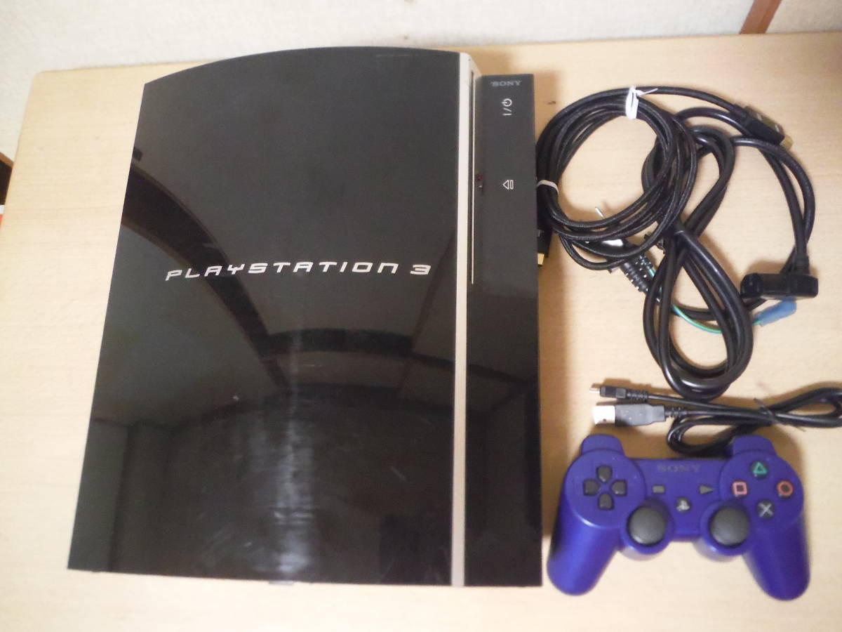 PlayStation3 CECHL00 SONY プレイステーション3 PS3本体 コントローラー付き 動作確認済み　前面カバーはずれ_画像1