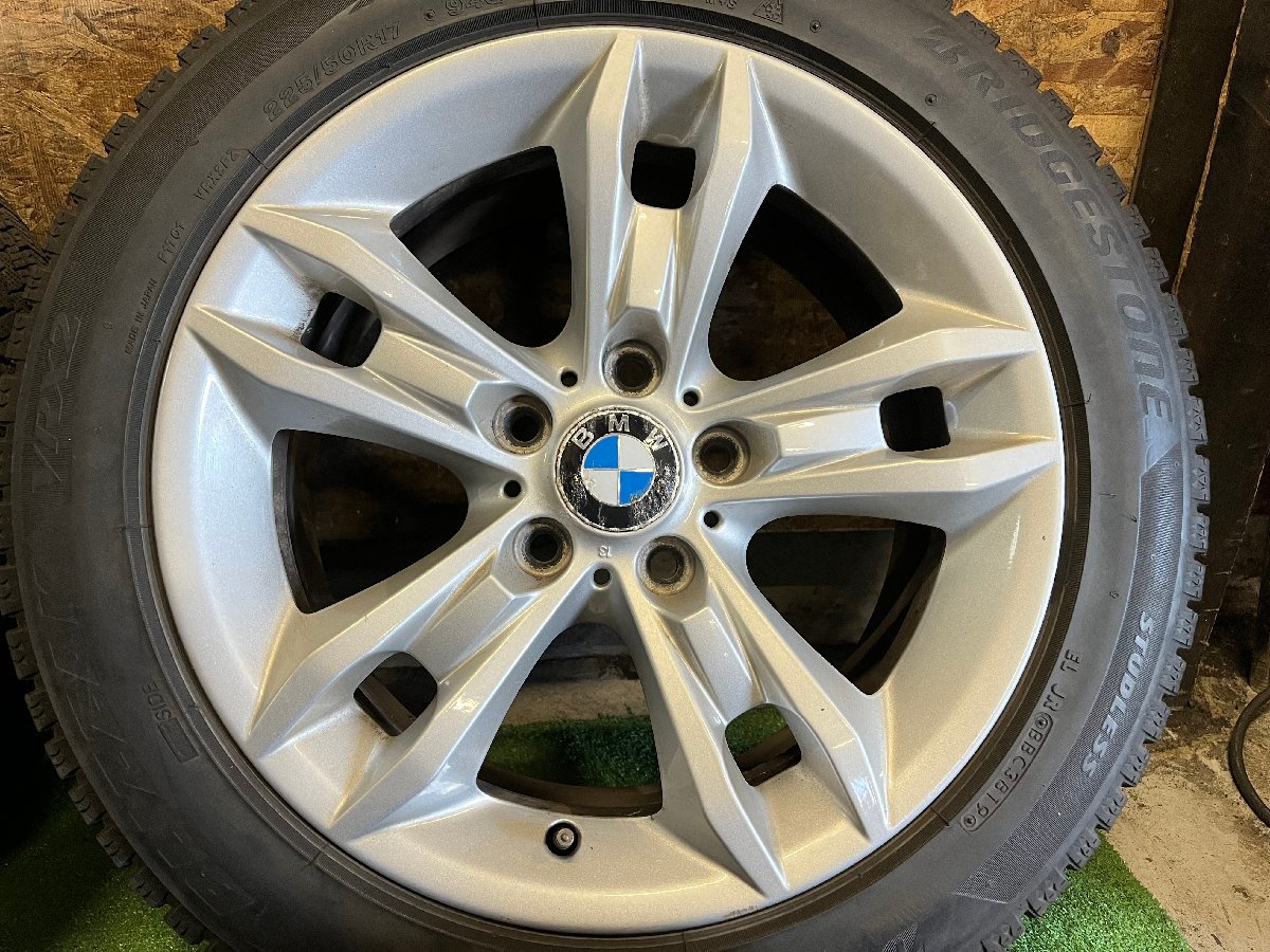 BMW X1 純正 17インチ 7.5J +34 PCD120 5H 225/50R17 BRIDGESTONE BLIZZAK VRX2 2019年製 スタッドレス タイヤホイール 4本セット H_画像2