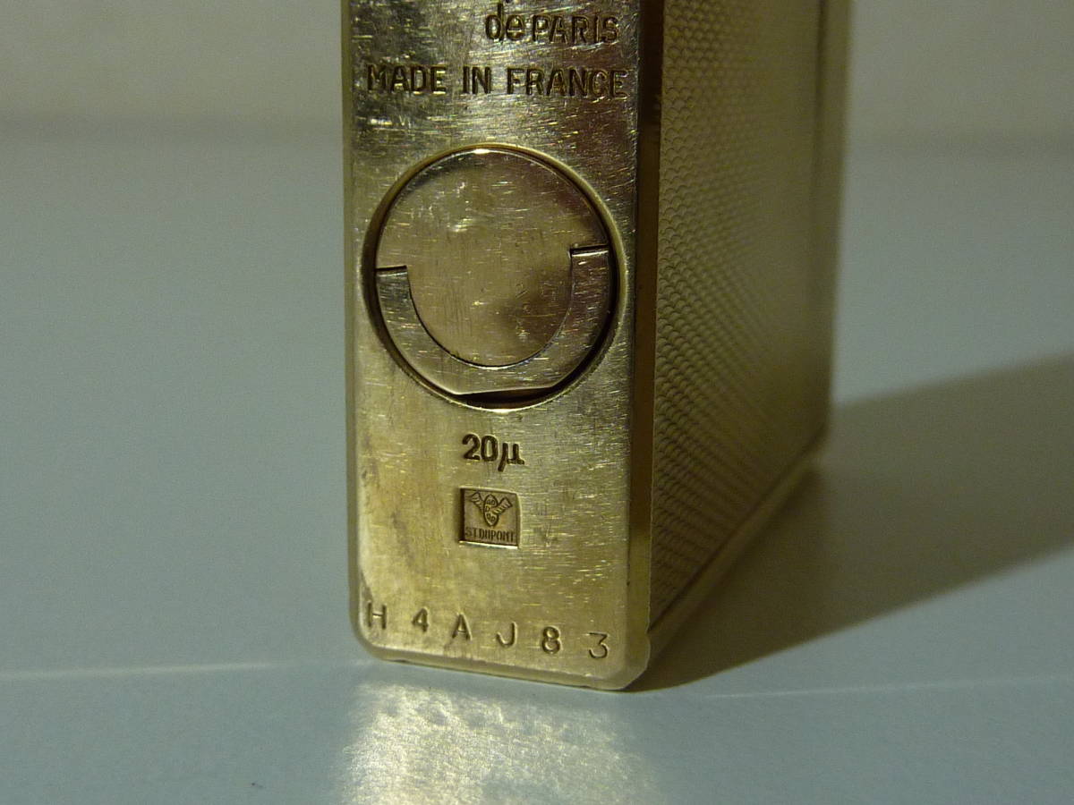 S.T.Dupont デュポン ライター ライン1S ショート 20μ イエローガス ゴールドカラー 黄色ガス 激安 爆安 1円スタート_画像7