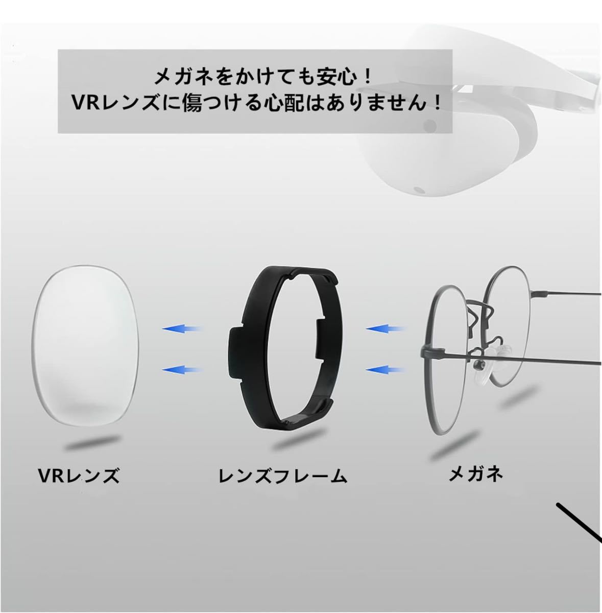 PS VR2用レンズフレーム メガネをかけるようになる プロテクター 近視 アクセサリー PlayStation VR2用_画像2