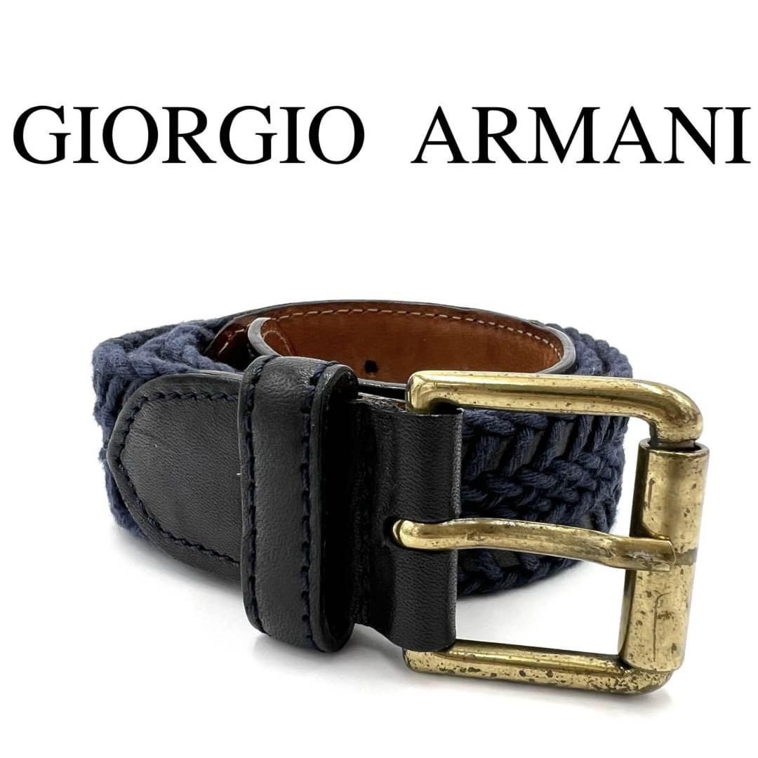 Giorgio Armani ジョルジオアルマーニ ベルト ワンポイントロゴ_画像1