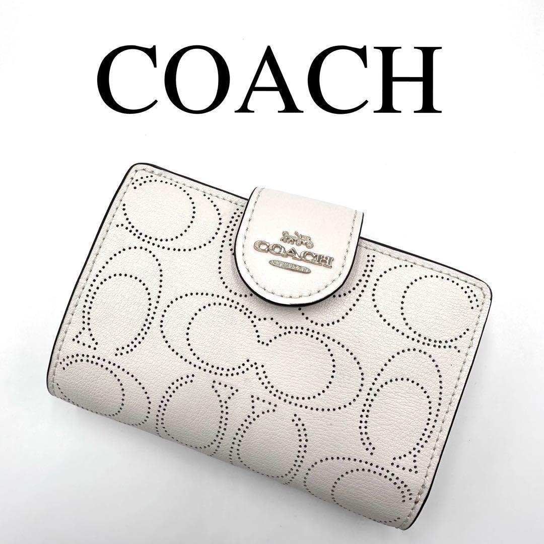 COACH コーチ 折り財布 シグネチャー L字ファスナー ワンポイントロゴ_画像1