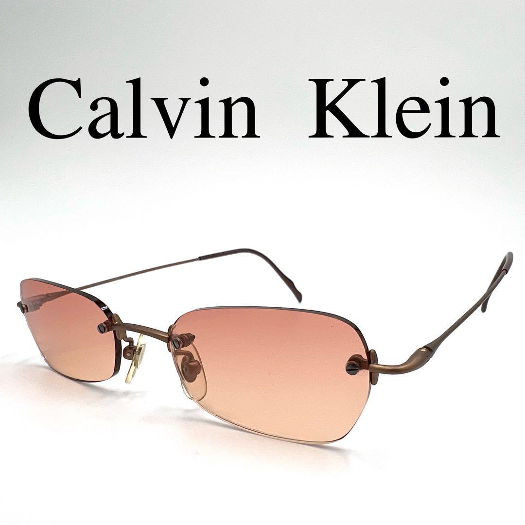 Calvin Klein カルバンクライン サングラス ツーポイント ケース付き_画像1