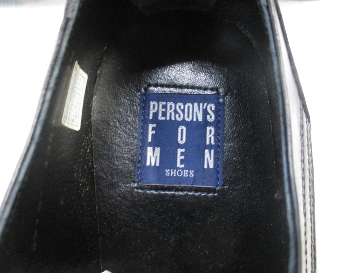 メンズ革靴 黒 ＰＥＲＳＯＮ’Ｓ ＦＯＲ ＭＥＮ サイズ25.5EEE 日本製 未使用 定価14,490(税込み) 検 ファッション 男性用の画像4