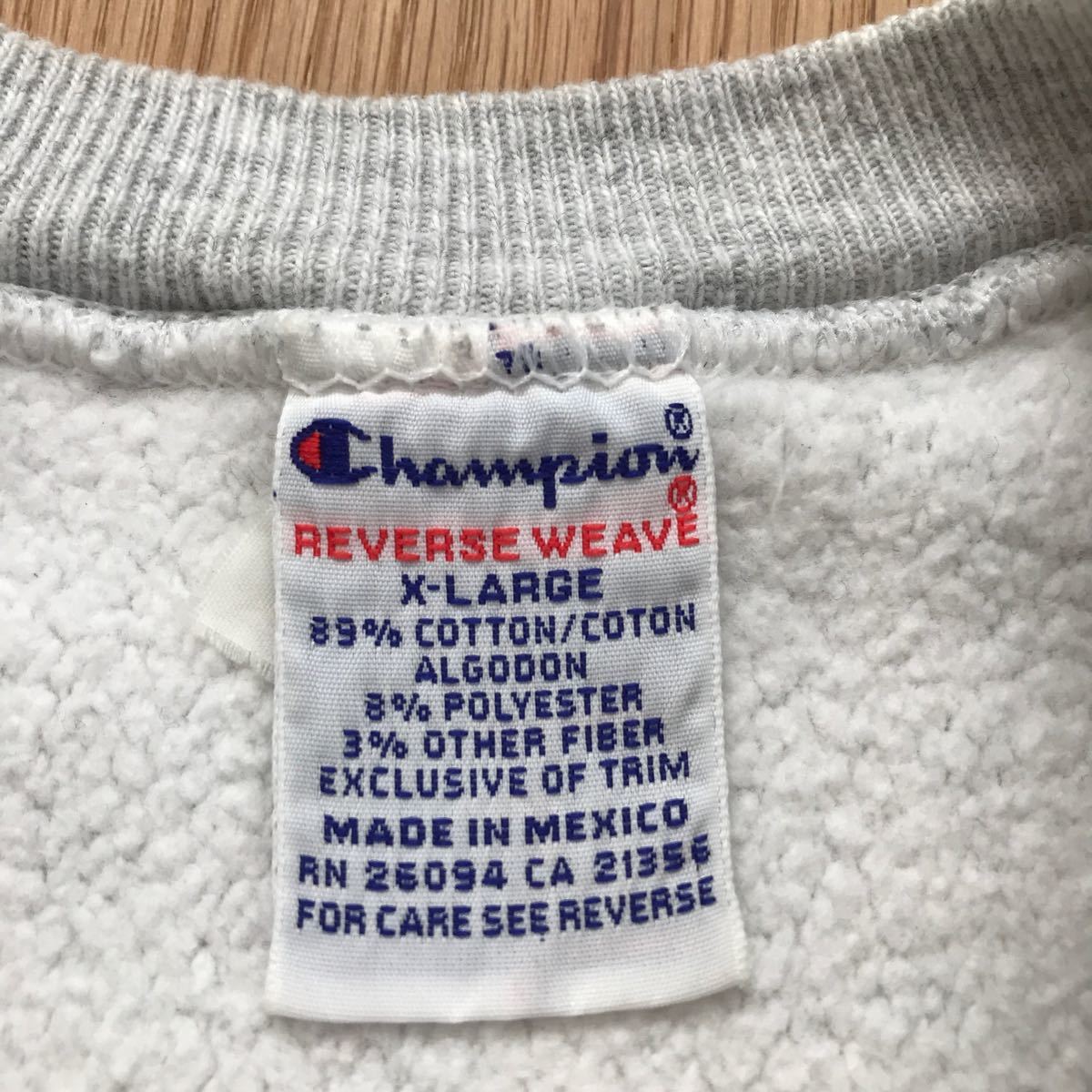 Champion リバースウィーブ XL U S NAVY 染み込みプリント 90s Champion リバースウィーブ XL U S NAVY 染み込みプリント 90s