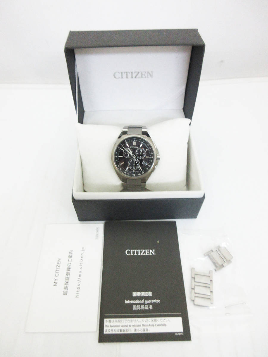 D95【電波ソーラー時計】CITIZEN ATTESA CB5040-80E E660-S118298★シチズン アテッサ エコドライブ ダイレクトフライト クロノグラフ★_画像2