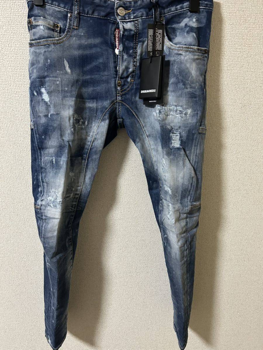 22AW ディースクエアード デニム 50 TIDYBIKERJEAN バイカー スーパーストレッチ_画像1