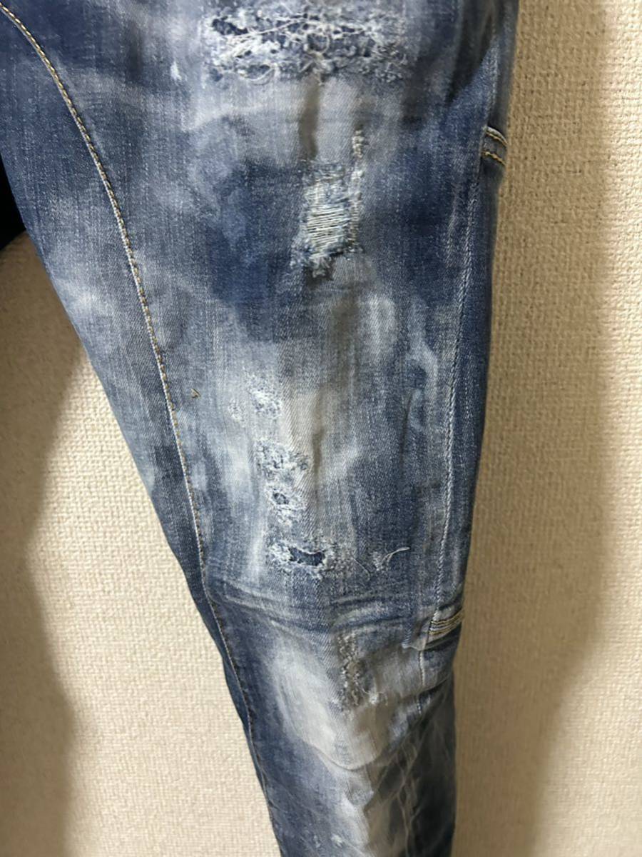 22AW ディースクエアード デニム 50 TIDYBIKERJEAN バイカー スーパーストレッチ_画像4