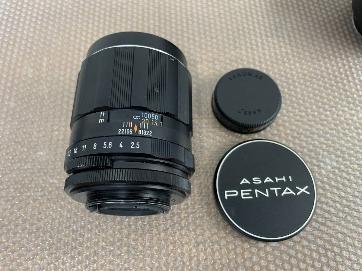 ☆11627 カメラ レンズ ASAHI Super-Multi-Coated TAKUMAR 1:2.5/135 PENTAX フード ケース付き☆_画像3
