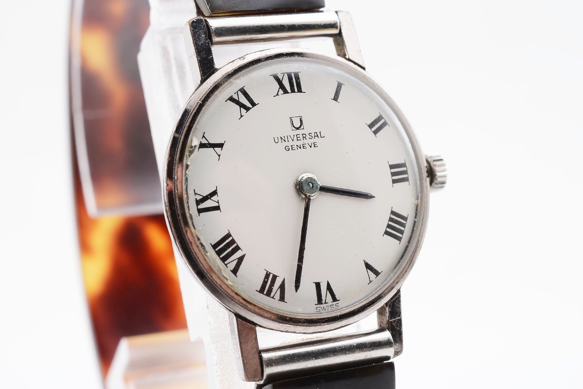 稼働品 ユニバーサルジュネーブ ラウンド 手巻き レディース 腕時計 UNIVERSAL GENEVE_画像1