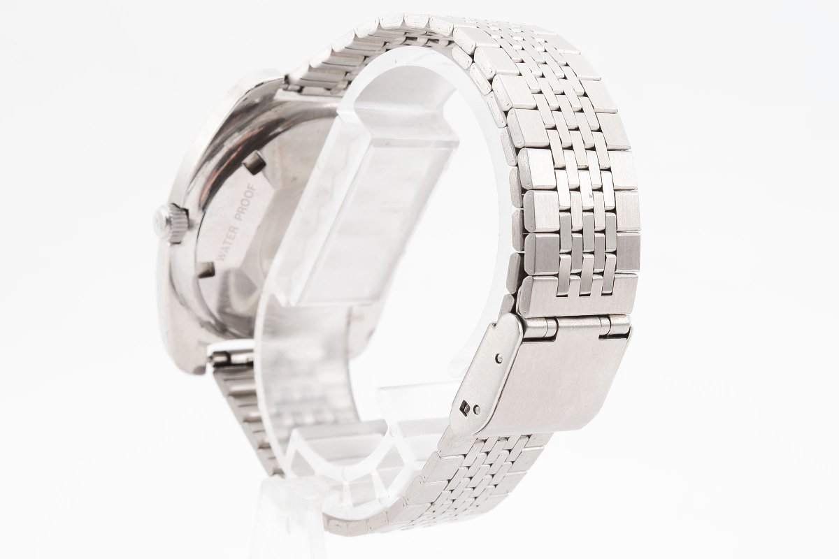 稼働品 テクノス スーパークロン カットガラス デイト 自動巻き メンズ 腕時計 TECHNOS_画像4