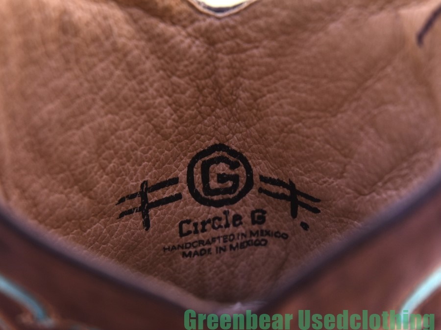 Y254◆メキシコ製 Circle G ウエスタンブーツ 良い味 茶 ブラウン レディース 7M 24ｃｍの画像8