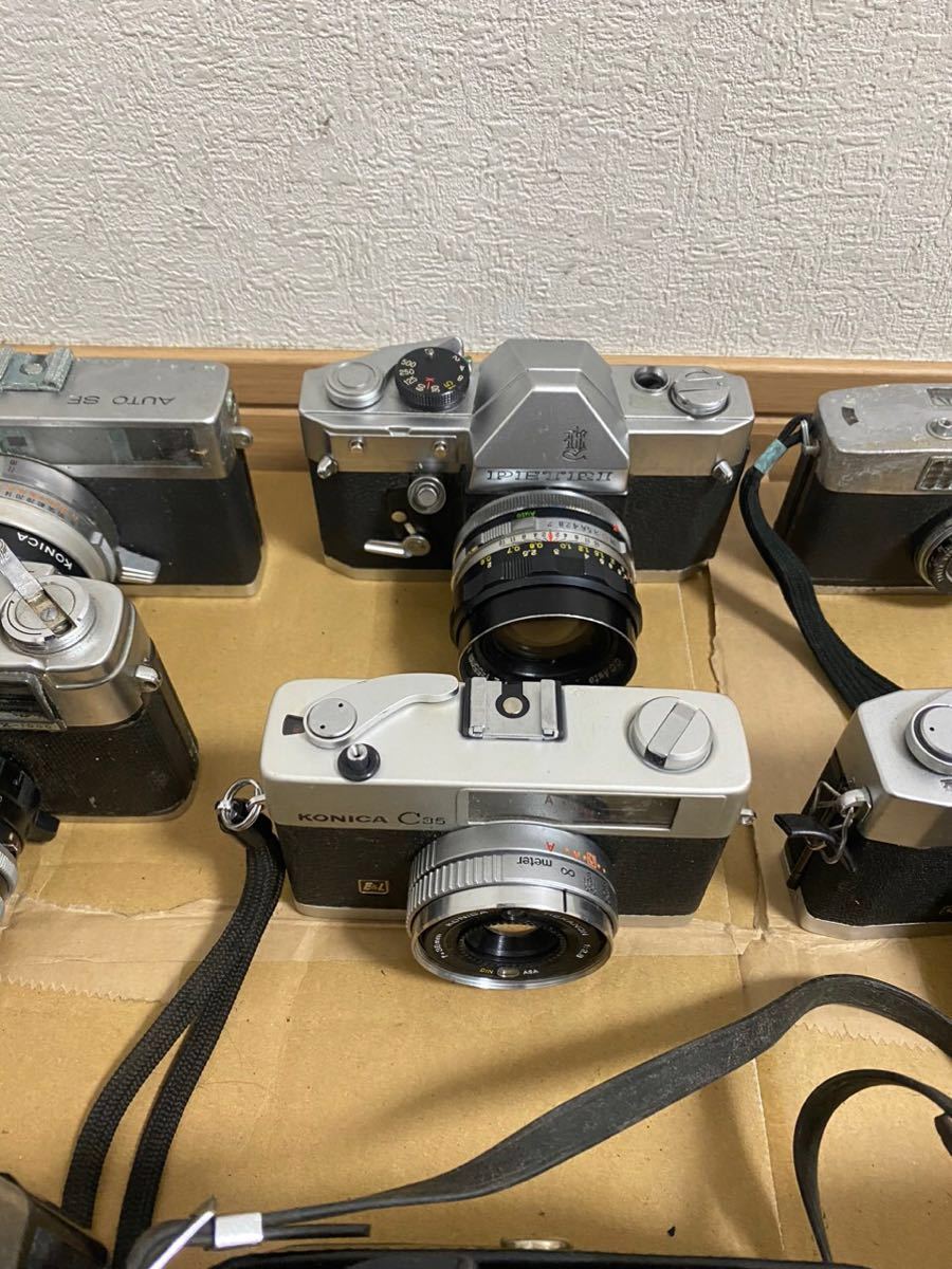 フィルムカメラ YASHICA KONICA C35 Canon EXauto Petri RICOH 500GX 9個大量に販売される_画像3