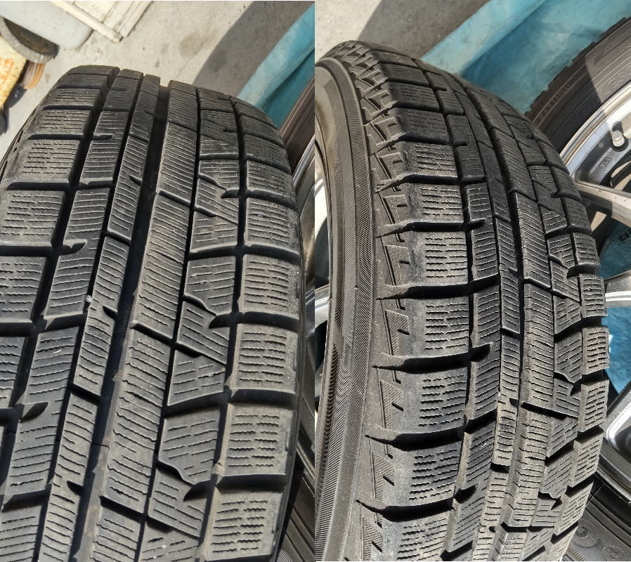 中古4本セットヨコハマIG50PLUS　215/60R17＋アルミホイール７Jマナレイ 2015年 C-HR　アルファード_画像3