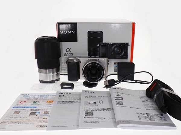 ●中古●SONY α6000 E-PZ 16-50mm F3.5-5.6OSS E 55-210mm f4.5-6.3 OSS ダブルズームセット Eマウント※望遠ズームレンズに打痕有_画像2