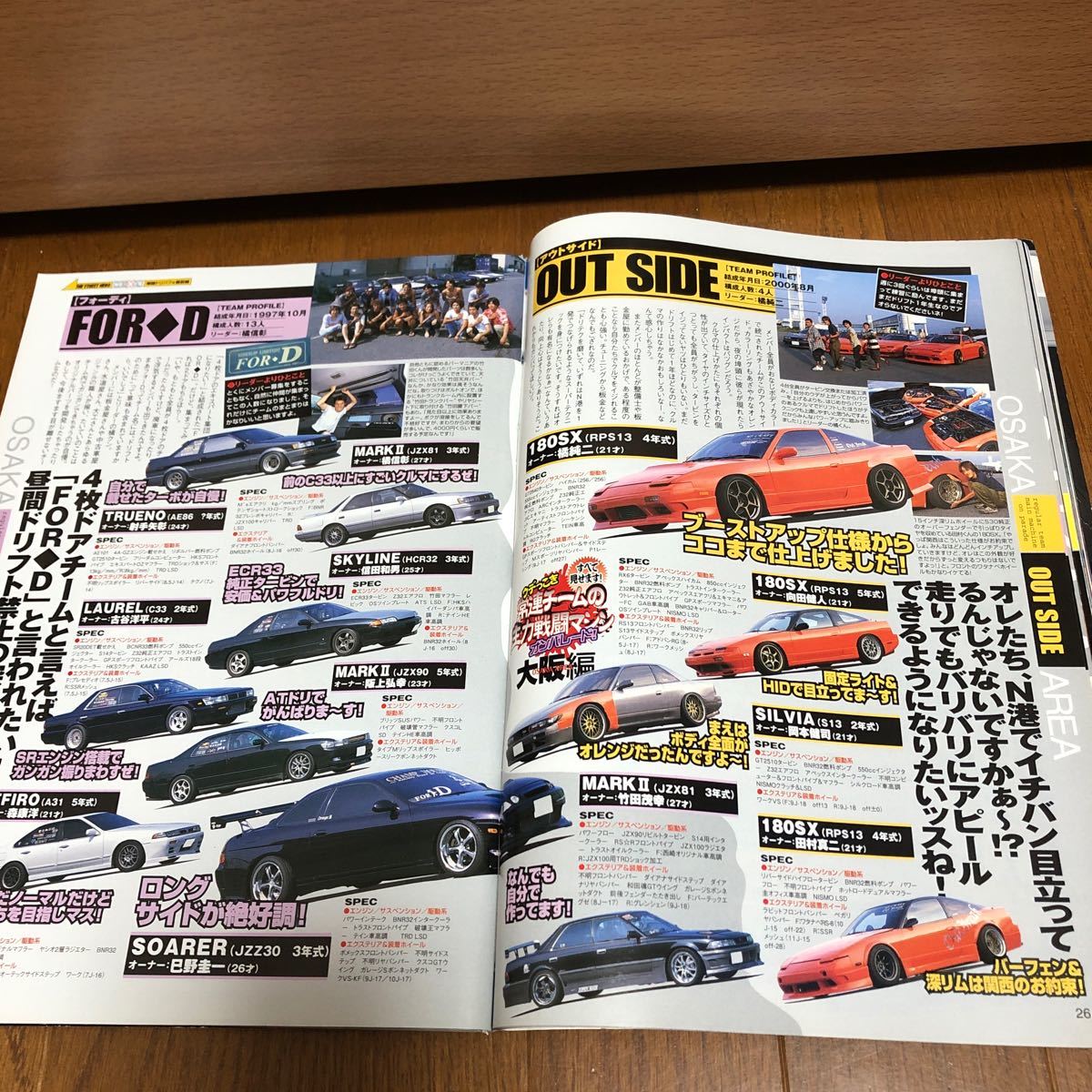 ドリフト天国2001年9月号 スカイライン　R32 シルビア　AE86 TRUENO 180sx _画像10