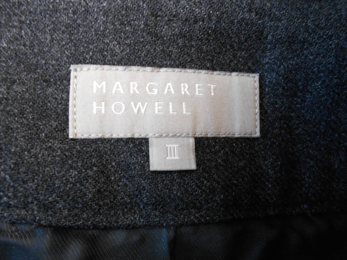 MARGARET HOWELL マーガレット・ハウエル　スカート　台形　サイズⅢ　日本製　ウール100％_画像6